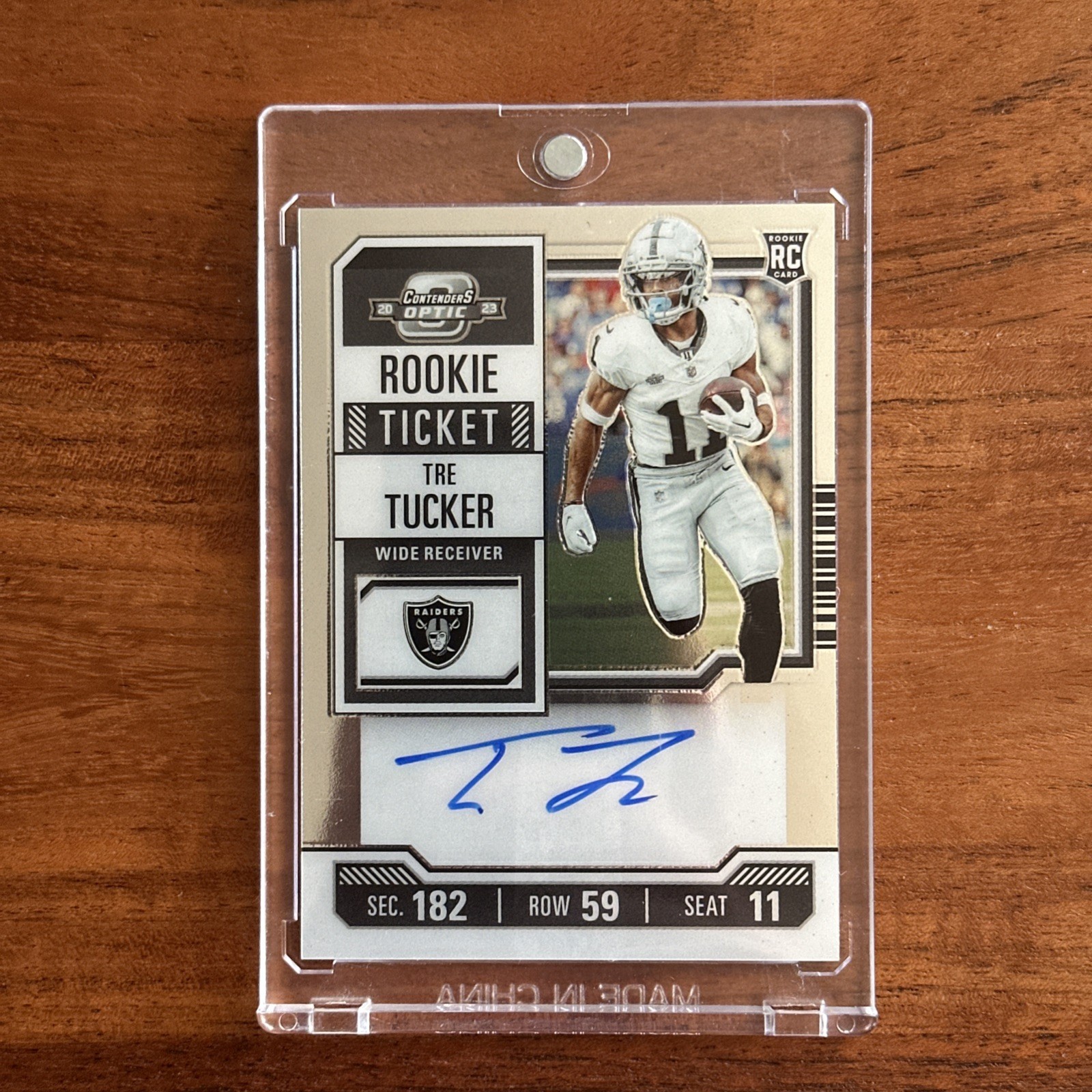 2023 Panini Contenders Optic - Rookie Ticket Autographs Tre Tucker Silver Prizm 