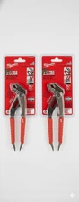 Milwaukee 48-22-6208 8" V-Jaw Pliers Comfort Grip & Reaming Handles (2Pk)