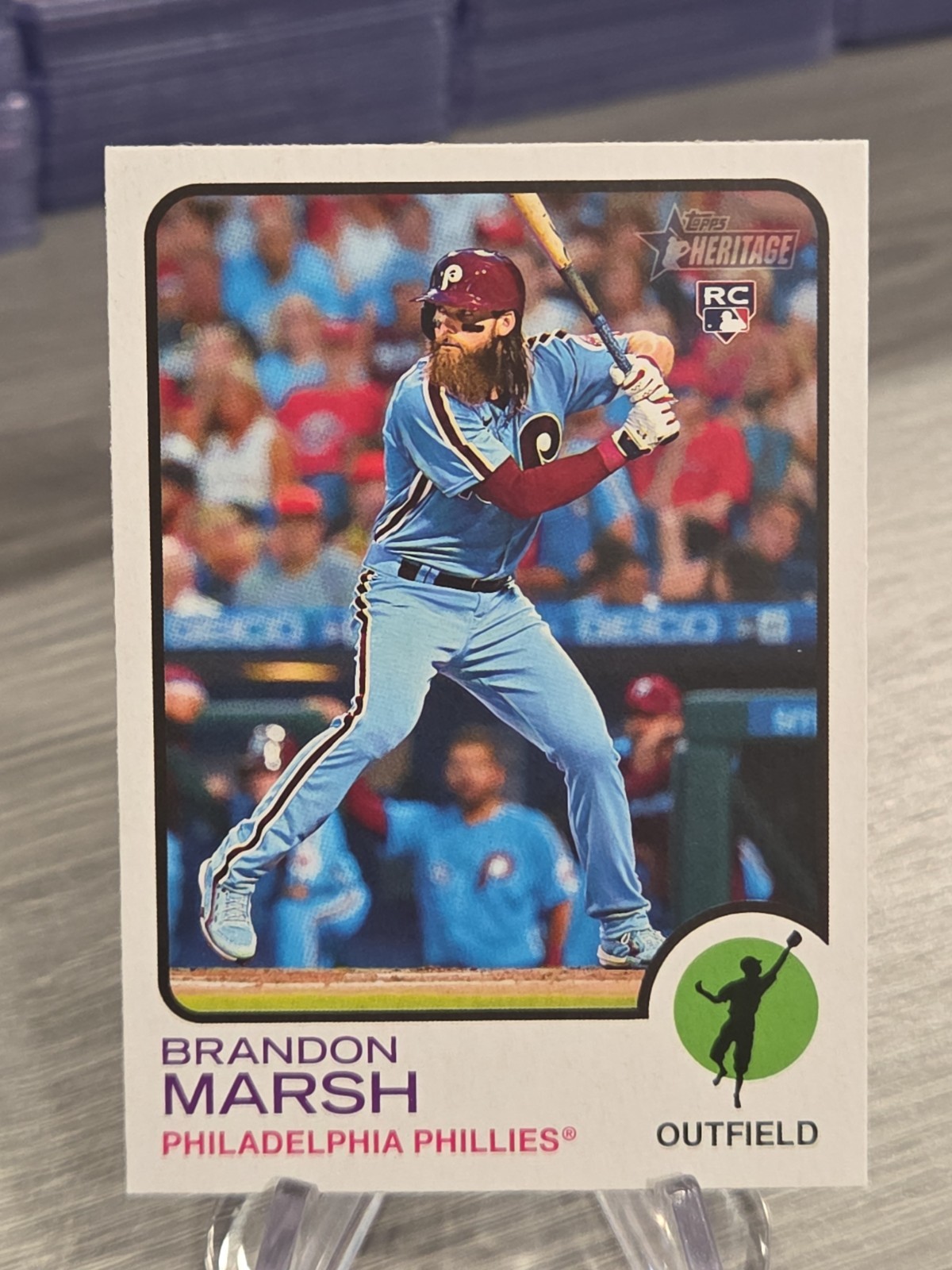 Brandon Marsh 2022 Topps Heritage High Number Rookie #636 Philadelphia Phillies