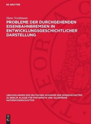 Hans Nordmann Probleme Der Durchgehenden Eisenba (Gebundene Ausgabe) (US IMPORT)