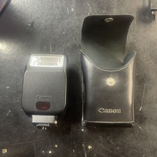 Vintage Canon Speedlite 200E Flash with case for Canon Camera w/ Case