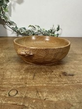 Robert Mouseman Thompson Oak Nut Bowl with Signature Mouse Small Wood Bowl
