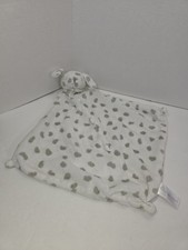 Angel Dear Plush Puppy Dog Knotted Security Baby Blanket Gray  White Lovey