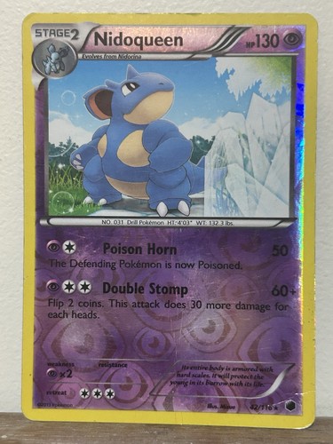 Nidoqueen Pokemon Plasma Freeze Reverse Holo 42/116 lightly Played
