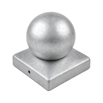 Capuchon De Poteau Galvanisé 71 Mm Boule Couvercle Pour Poteau 7 X 7 Cm - Photo 1/4