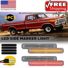 4x LED Side Marker Light For 1973 74-1979 F-Series Ford F-100 F-150 F-250 F-350