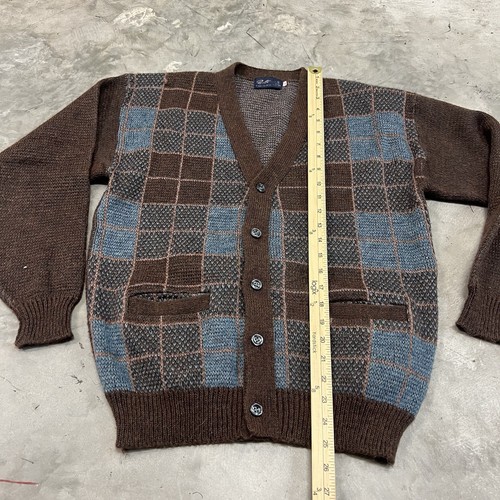 True Vintage Rare Botonee 50er Strickjacke Herren Gr. 40 Strickjacke Pullover Strick braun - Bild 2 von 5