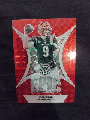 2023 Panini Mosaic Joe Burrow Epic Performers Red Prizm #EP-JB Bengals