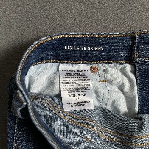 Jeans skinny Wrangler vita alta 27x27 lavaggio medio - Foto 5 di 8