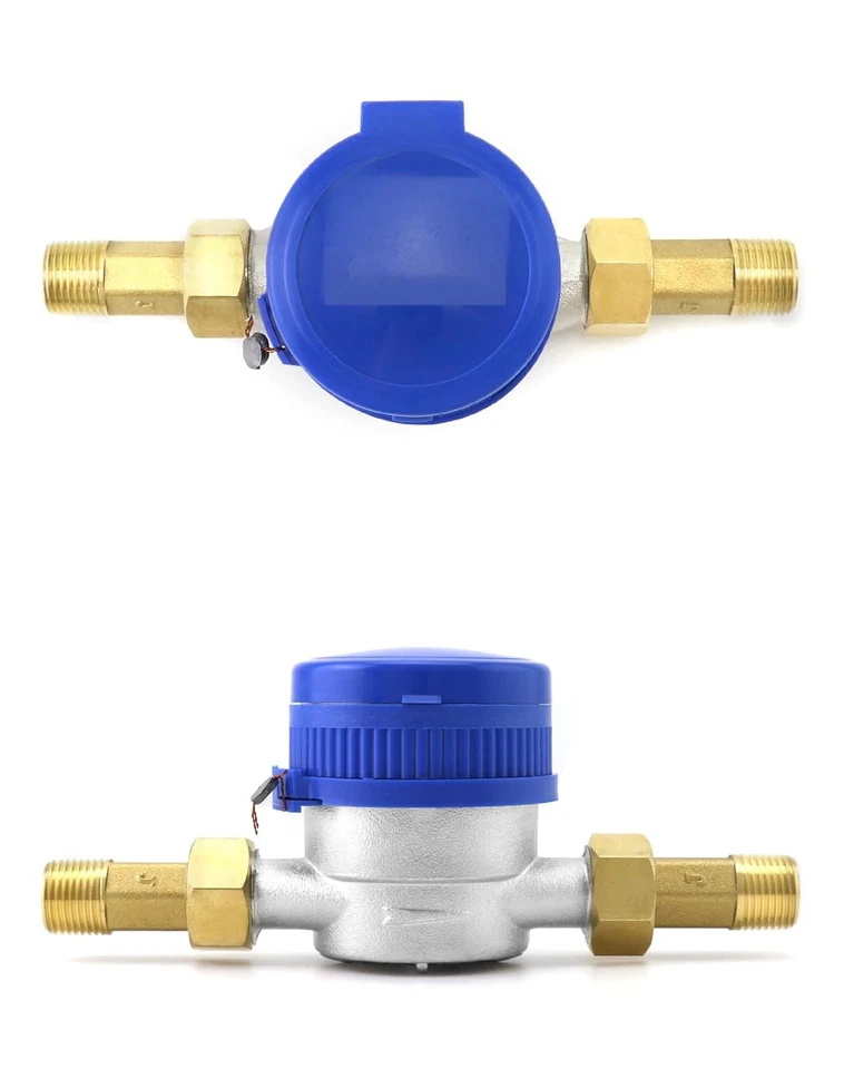 QWORK Water Meter, 1/2" NPT 304 Stainless Steel Cold Water Flow Meter with Pulse - Image 3 of 4