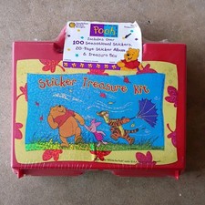 Vintage Sealed 90's Sandylion Sticker Treasure Kit Winnie The Pooh Sticker Case