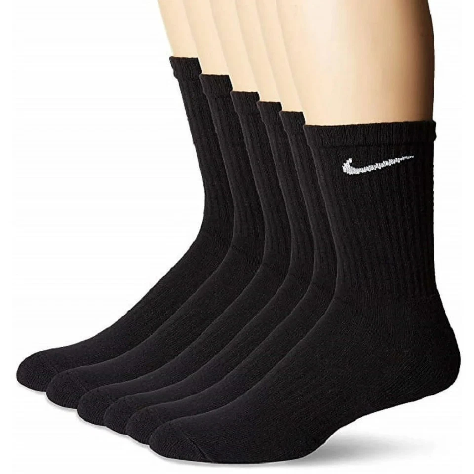 Calcetines Nike Everyday Cushion Drifit Unisex Crew, 6 Pares-Talla MEDIANA (5-8)-Negros Foto 2 de 4