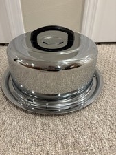Vintage Eveready Chrom Verschluss Kuchen Träger Sparer 13" Made USA Frederick SCHÖN!