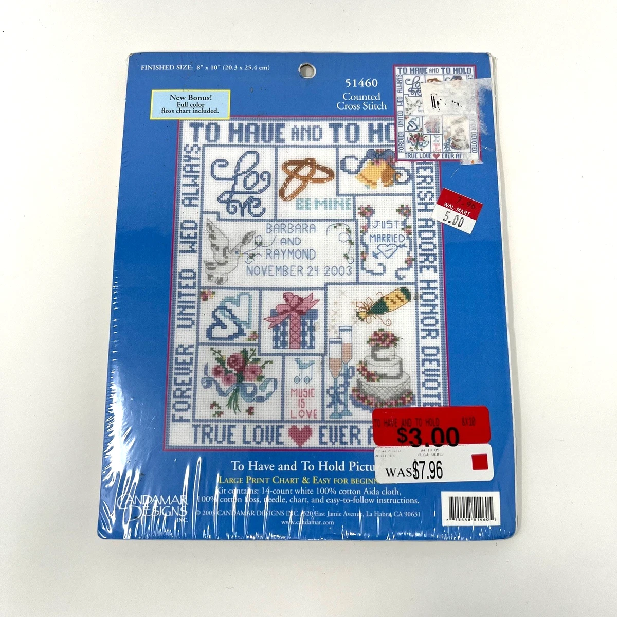 Candamar Designs vintage kits de point de croix embellis, lot