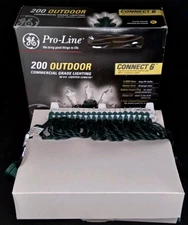 Christmas Lights With Original Box 200 Clear Commercial Grade Pro-Line GE NOS