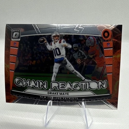 2025 Donruss Optic Drake Maye CHAIN REACTION Insert New England Patriots #9
