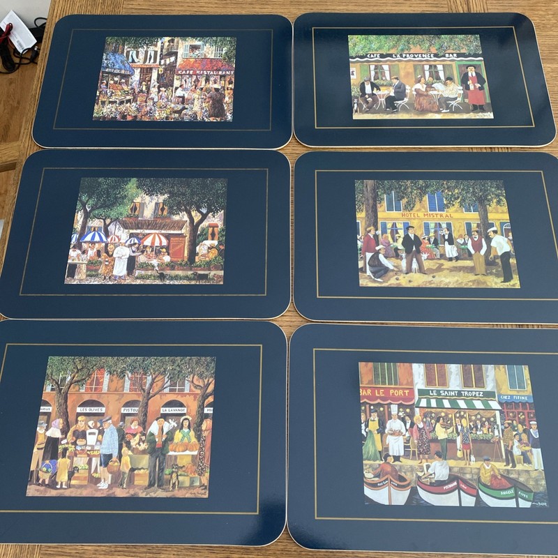 Guy Buffet Collection   Vintage  La Provence Placemats Set Of 6  *perfect cond*