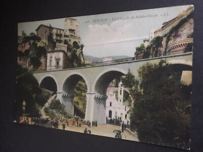 Monaco. La Chappelle de Saint-devote. Vintage Postkarte 