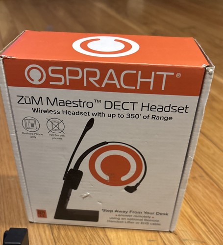 Spracht HS-2018 Wireless Headset Phone Single Ear DECT Noise Canceling *CLN/TEST - Zdjęcie 7 z 14
