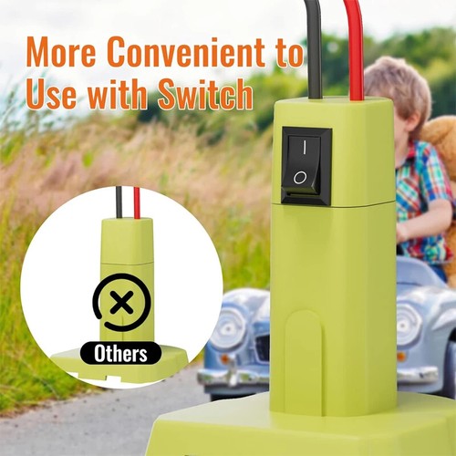 For Power Wheel Adapter Converter for Ryobi 18V Li-ion Battery with Fuse&Switch  - Picture 7 of 7