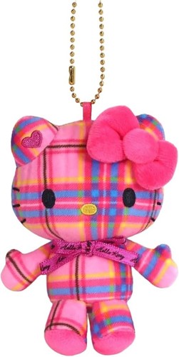 Sanrio Character Hello Kitty Mascot Collection (Tartan PK ) Plush Doll New Japan - Afbeelding 9 van 14