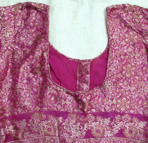 BVH Vintage Sari Saree Blouse Choli Top BUST 32" Magenta P1 E340 Woven #ABCNP - Picture 2 of 24