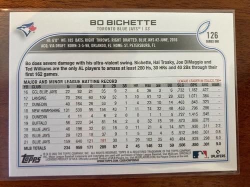 LOT(3) Bo Bichette 2022 Topps Series 1 Jersey Number Medallion #JNM-BB Blue Jays - Picture 7 of 7