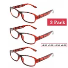 3 pack Reading Glasses +4.50 +5.00 +5.50 +6.00 Highly Strength Plastic Frame