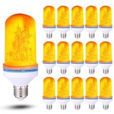 4 Modes Led Flame Effect Fire Light Bulbs E27 Simulated Flickering Light Bulbs