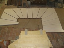 13 Holztreppenstufen Buche neu weiß lasiert  lackiert  Stufen Massivholz Treppe