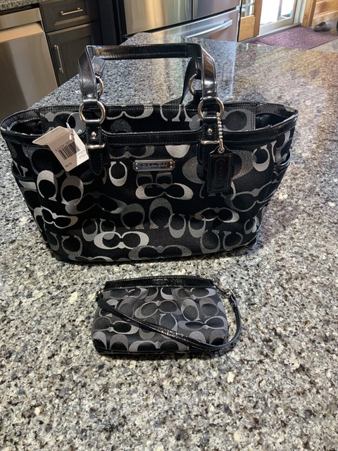 black signature coach purse