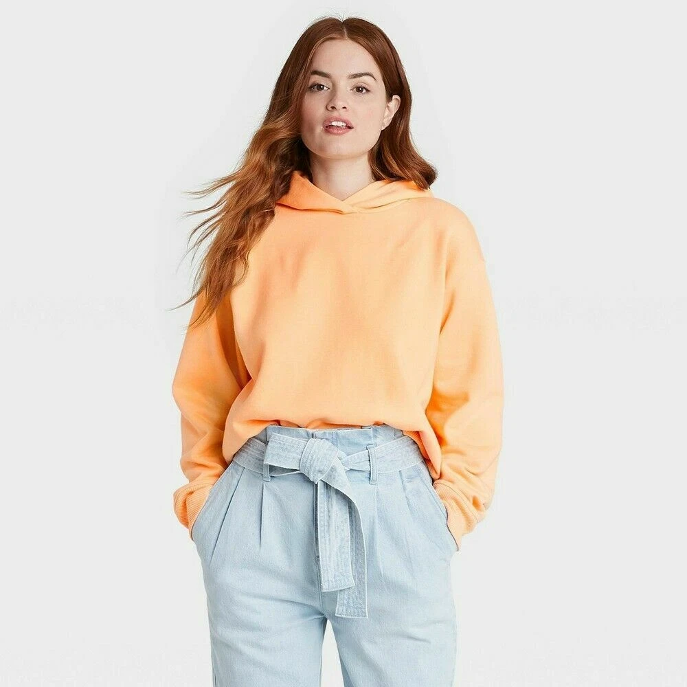 Womenu0026#039;s Hooded Sweatshirt - A New Day Orange Size XS NWT Free Ship |  eBay