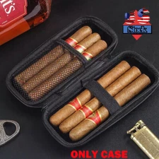 Portable Cigar Case Light Weight Travel Storage Bag Pouch Cigar Cutter Lighter