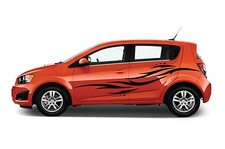 Flowered Flames Abstract Design Car.Graphic Vinyl Decal Car Truck Vehicle SUV
