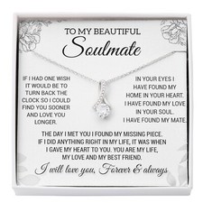 To My Soulmate Necklace, Gift For Girlfriend, Gift For Soulmate, Christmas Gift 