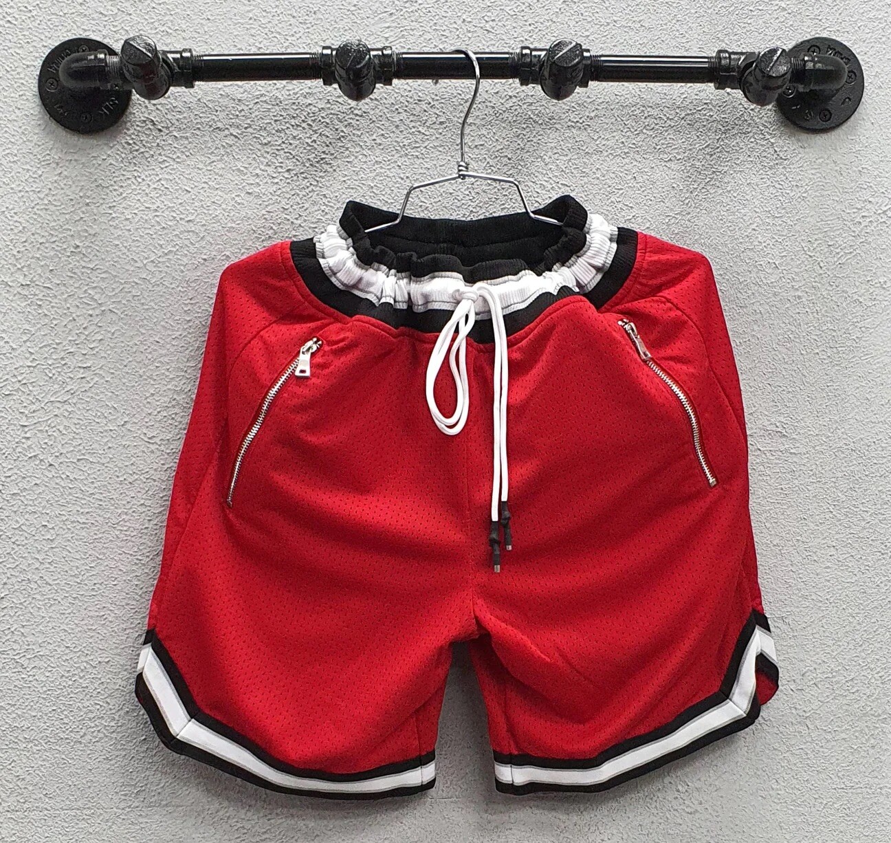 ДЖОРДАН КРЕЙГ МУЖСКИЕ СЕТЧАТЫЕ БАСКЕТБОЛЬНЫЕ ШОРТЫ СПОРТИВНЫЕ ЧИКАГО БУЛЛЗ ВЫВЕДЕНА ЧЕРНЫЙ КРАСНЫЙ 4890₽