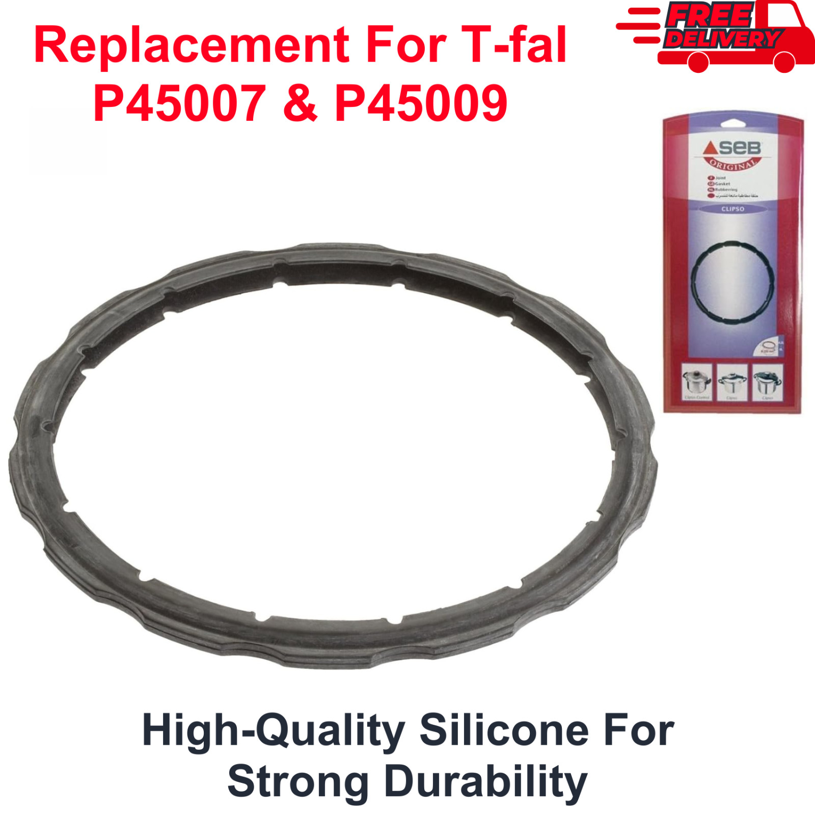 T-fal X9010501 Clipso Replacement Gasket Cookware for Clipso Pressure Cooker