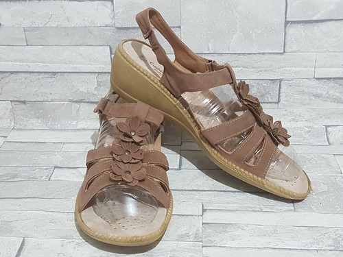 CUSHION WALK FLEXIBLE COMFORT OPEN TOE NATURAL BEIGE SANDALS SIZE 7 / 41 | eBay