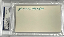 Cool Papa Bell Signed 3x5 Index Card PSA/DNA Slabbed Auto HOF