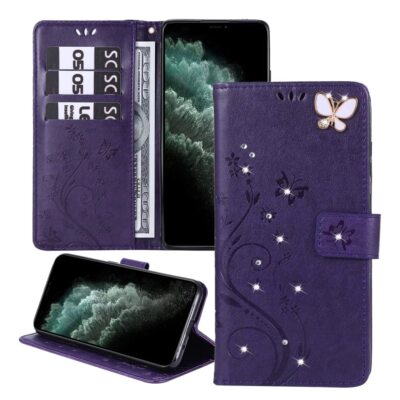 Compatible with Xiaomi Poco X3 NFC Case Diamond Wallet Case Credit