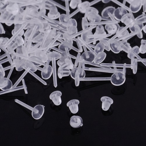 Lot De 200 Fermoirs Papillon Argentés Pour Oreilles Percées - Foto 4