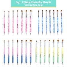 Ivy L 2-Way French Manicure Gel Kolinsky Brush and Dotting Tool