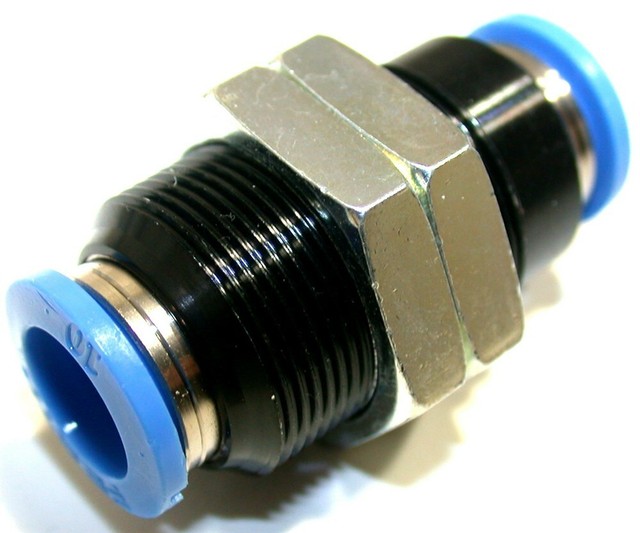 Lot of 10 Festo QSS10 Pushin bulkhead connectors 153160 New 2