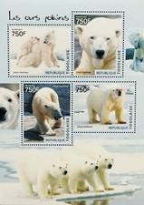 TOGO POLAR BEAR STAMPS SHEET OF 4 MNH 2014 BEARS WILD ANIMALS FAUNA WILDLIFE