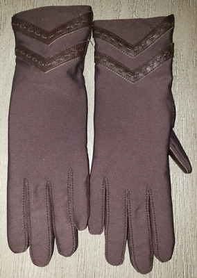 womens NEW BROWN ARIS WINTER GLOVES one size fits most LINED warm @@