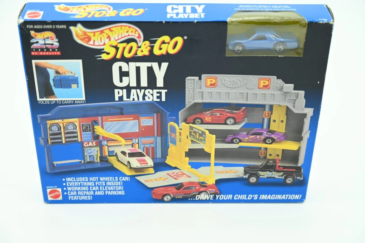 Hot wheels stow 2024 and go playset