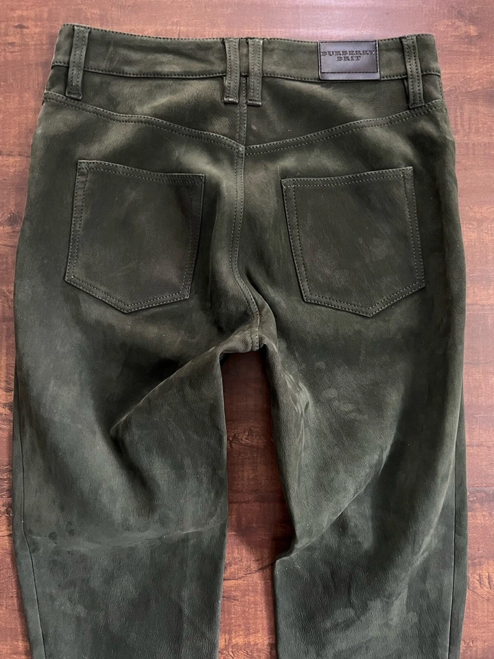 BURBERRY BRIT Women’s STROUD 100% LAMB LEATHER Stretch SKINNY Pants sz 4 27” W - Image 4 of 4