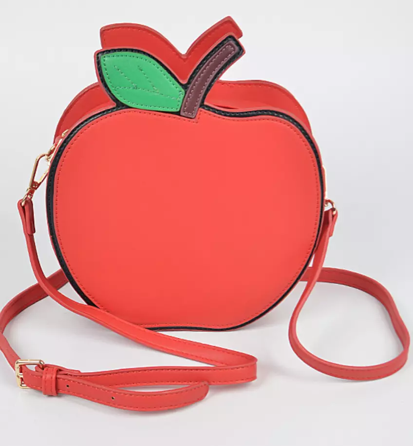 Red Delicious Apple Bag 3D Fruit Purse Adjustable Crossbody Shoulder Cute  Clutch