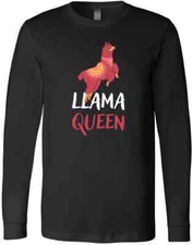 Llama Queen Alpaca Llama For Mom Daughter Birthday Gift New Trendy T-Shirt
