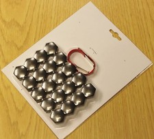 WHEEL NUT COVERS FOR FORD FOCUS MONDEO KUGA CMAX SMOKE NICKEL BOLT CAPS 19mm x20